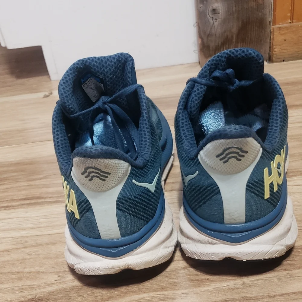 Mens Hoka Size 13 Running Shoe Midnight Ocean Blue White Sole Breathable - Picture 4 of 8